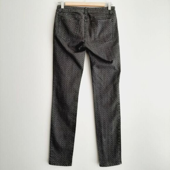 PRANA Kara Slim Fit Zig-Zag Abstract Pattern Jeans Pants Gray Sz 2 - Picture 7 of 15